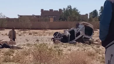 انقلاب سيارة أجرة على الطريق الوطنية رقم 17 بأرفود يخلف 3 قتلى و4 جرحى بينهم حالتان حرجتان